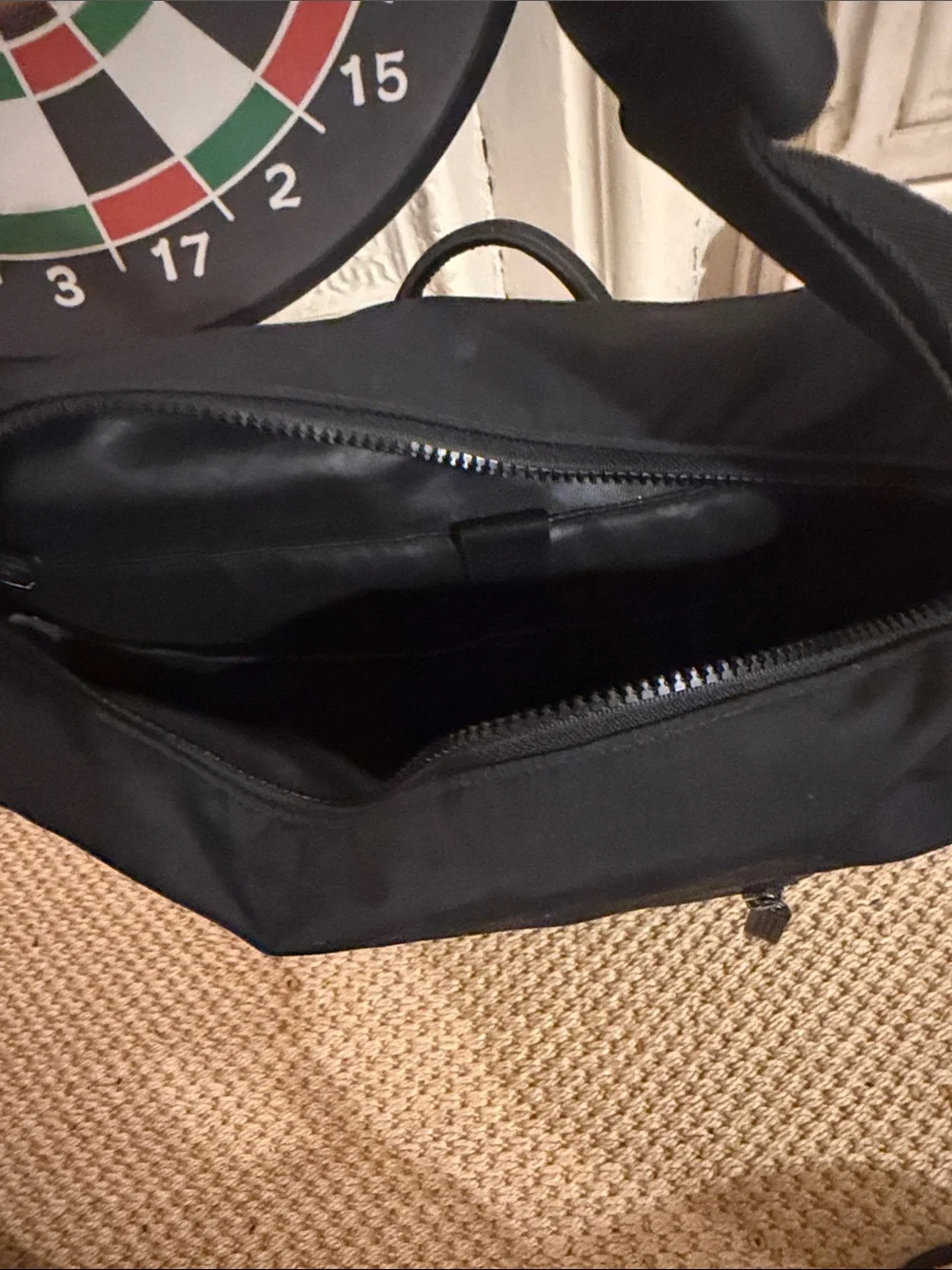 Black Men's Waterproof Roll-Top Backpack